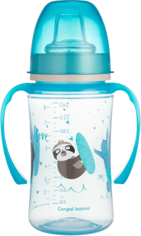 Поильник-непроливайка детский Canpol babies Обучающий Easy Start Sweet fun синий, 240 мл. (35/208_blu) - Фото 1