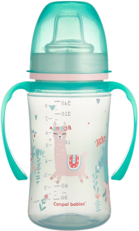 Поильник-непроливайка детский Canpol babies Обучающий Easy Start Sweet fun зеленый, 240 мл. (35/208_gre) - Фото 1