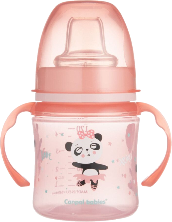 Поильник-непроливайка детский Canpol babies Обучающий EasyStart Sweet Fun розовый, 120 мл. (35/207_pin) - Фото 1