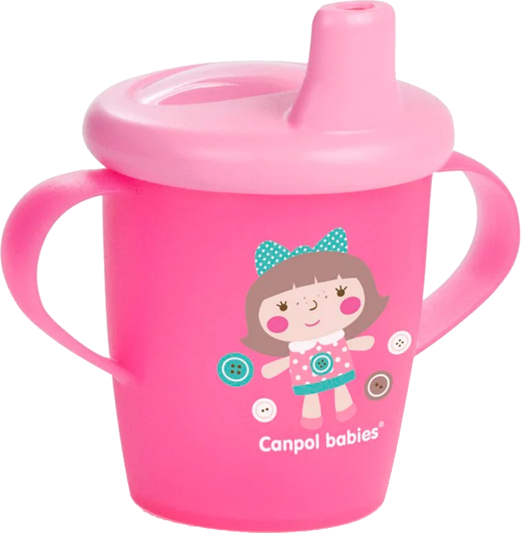 Чашка-непроливайка детская Canpol babies Toys розовый, 250 мл. (31/200_pin) - Фото 1
