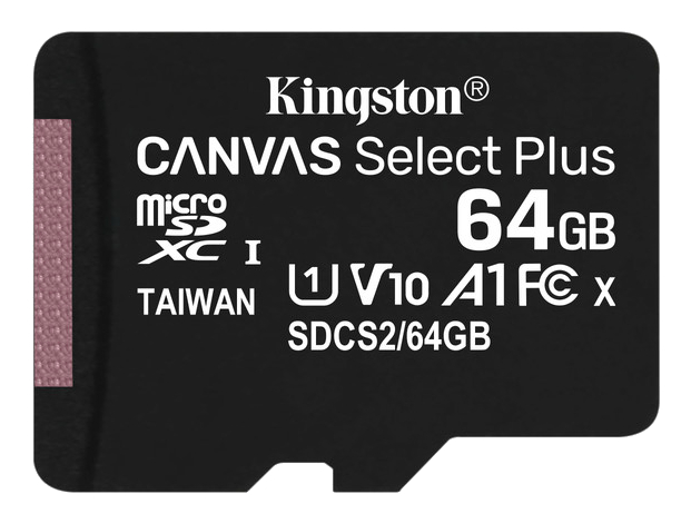 Карта памяти Kingston microSDXC 64GB Canvas Select Plus 100R A1 C10 (SDCS2/64GBSP) - Фото 1