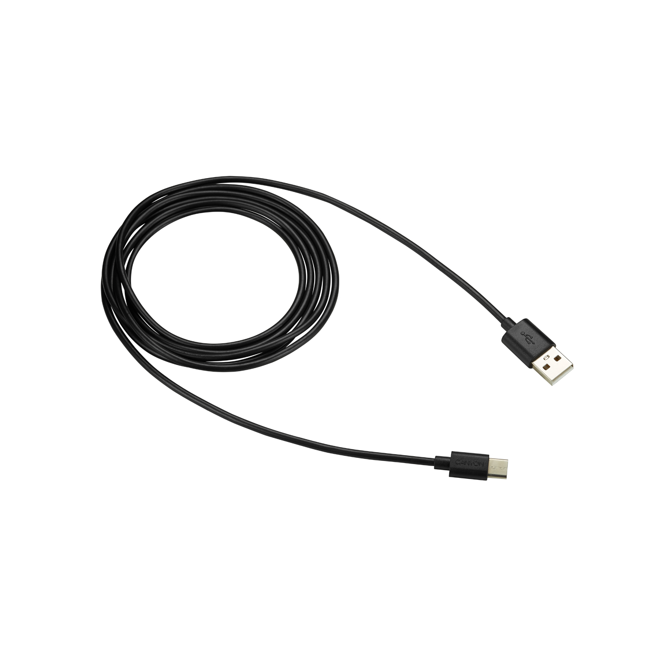 Уценка - Кабель синхронизации данных Canyon Type-C USB 2.0 1.8m Black (CNE-USBC2B) - Фото 1