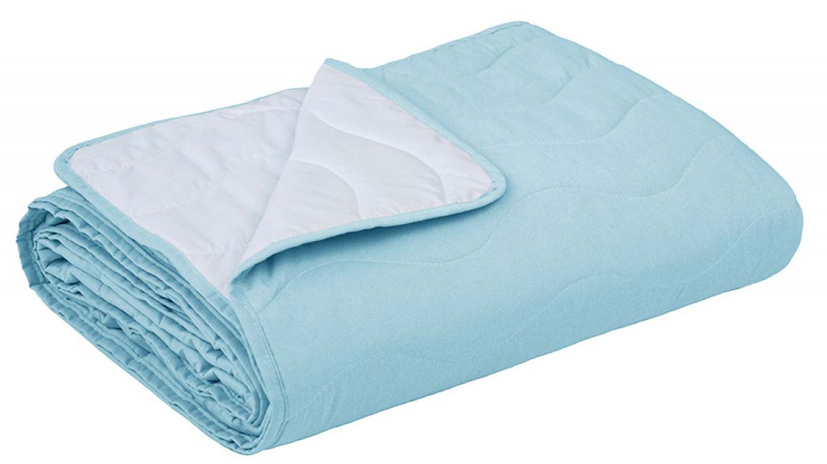 Покривало двоспальне Sonex Capri 220x240 см Блакитне з білим (SO102402) - Фото 1