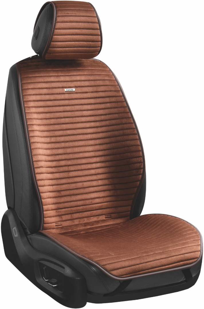 Комплект накидок на сидіння автомобіля CarLife Sport coffee (SC10404) - Фото 1