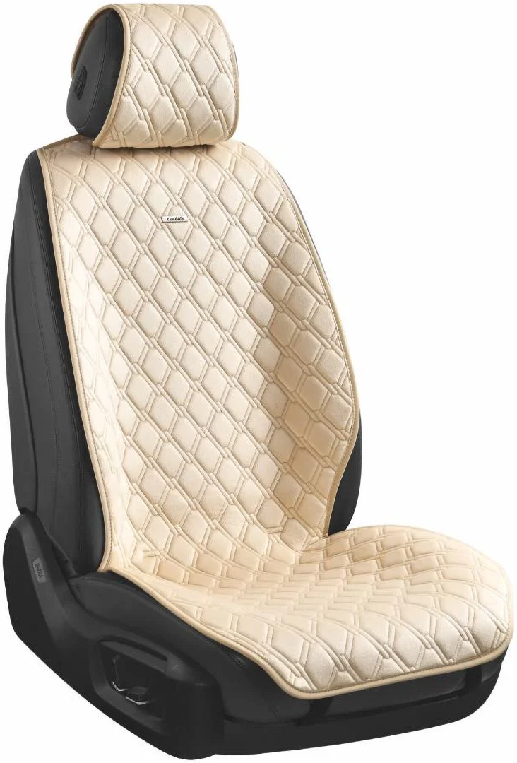 Комплект накидок на сидіння автомобіля CarLife Turbo biege (SC30304) - Фото 1