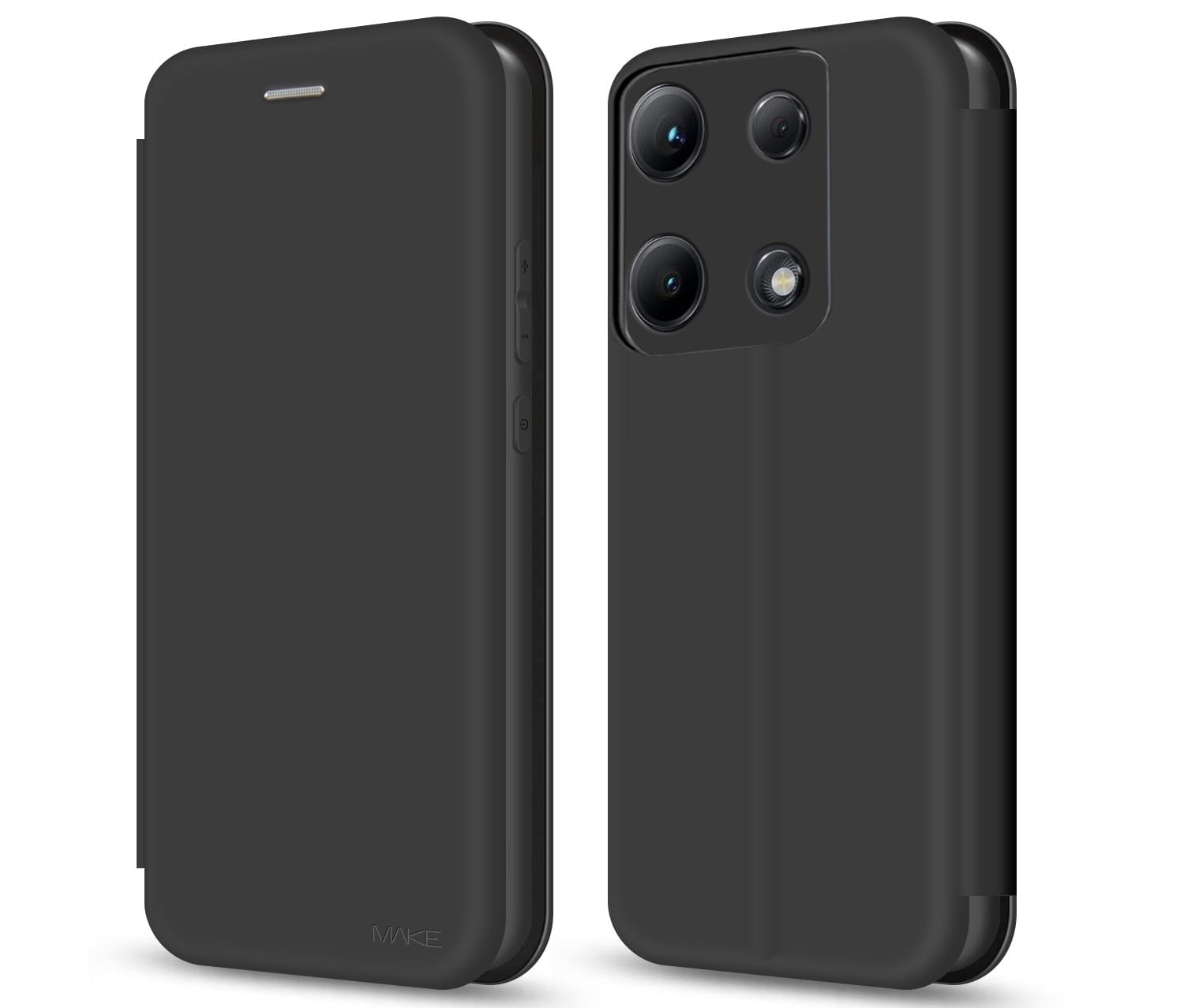 Чехол для смартфона MAKE Xiaomi Redmi Note 14S Flip Black (MCP-XRN14SBK) - Фото 1