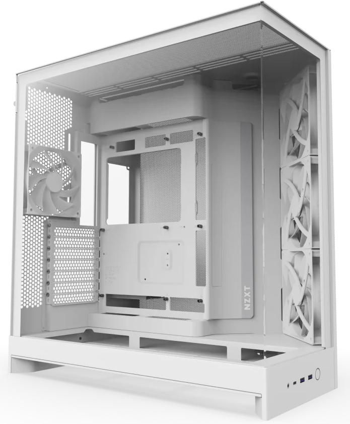 Корпус NZXT H9 Flow Dual-Chamber Mid-tower Case - All White (CM-H92FW-01) - Фото 1