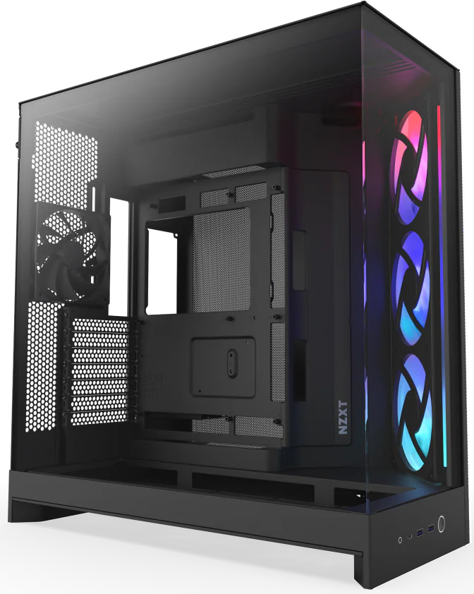 Корпус NZXT H9 Flow RGB Dual-Chamber Mid-tower Case - All Black (CM-H92FB-R1) - Фото 1