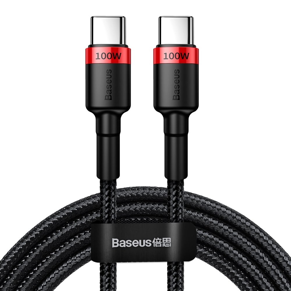 Кабель синхронизации данных Baseus Cafule PD2.0 100W flash charging USB For Type-C cable (20V 5A) 2 m Red+Black (CATKLF-AL91) - Фото 1