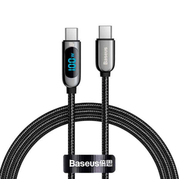 Переходник Baseus Display Fast Charging USB-C-USB-C 100W 2m Black (CATSK-C01) - Фото 1