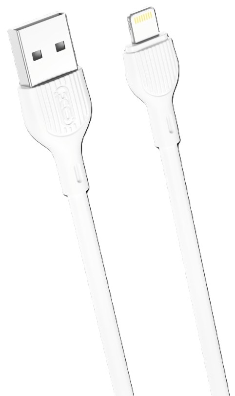 Кабель синхронизации данных XO 2.1A USB Lightning 2m White (CB-200UL) - Фото 1