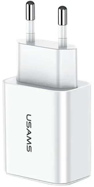 Мережевий зарядний пристрій Usams US-CC075 T18 Single USB Travel Charger White (CC075TC01) - Фото 1