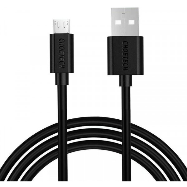 Кабель синхронизации данных Choetech USB2.0 AM-MicroUSB M, 1.2m 2.4A, PVC (AB003) - Фото 1