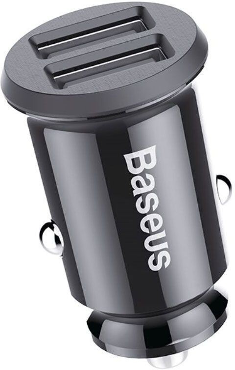 Автомобильное зарядное устройство Baseus Grain C Dual USB 5V 3.1A Black (CCALL-ML01) - Фото 1