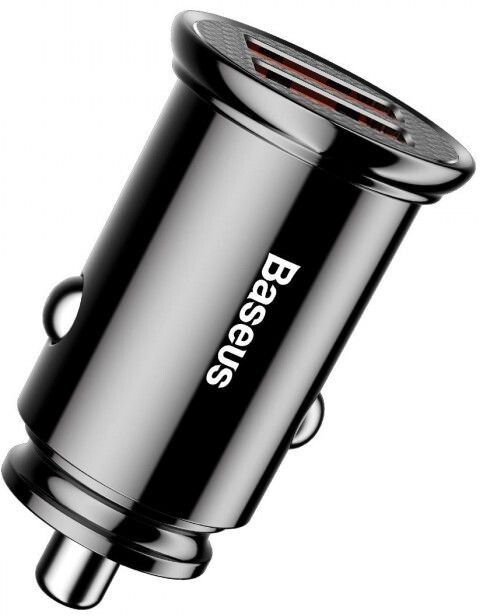 Автомобильное зарядное устройство Baseus Circular Plastic A+A 30W Dual QC3.0 Black (CCALL-YD01) - Фото 1