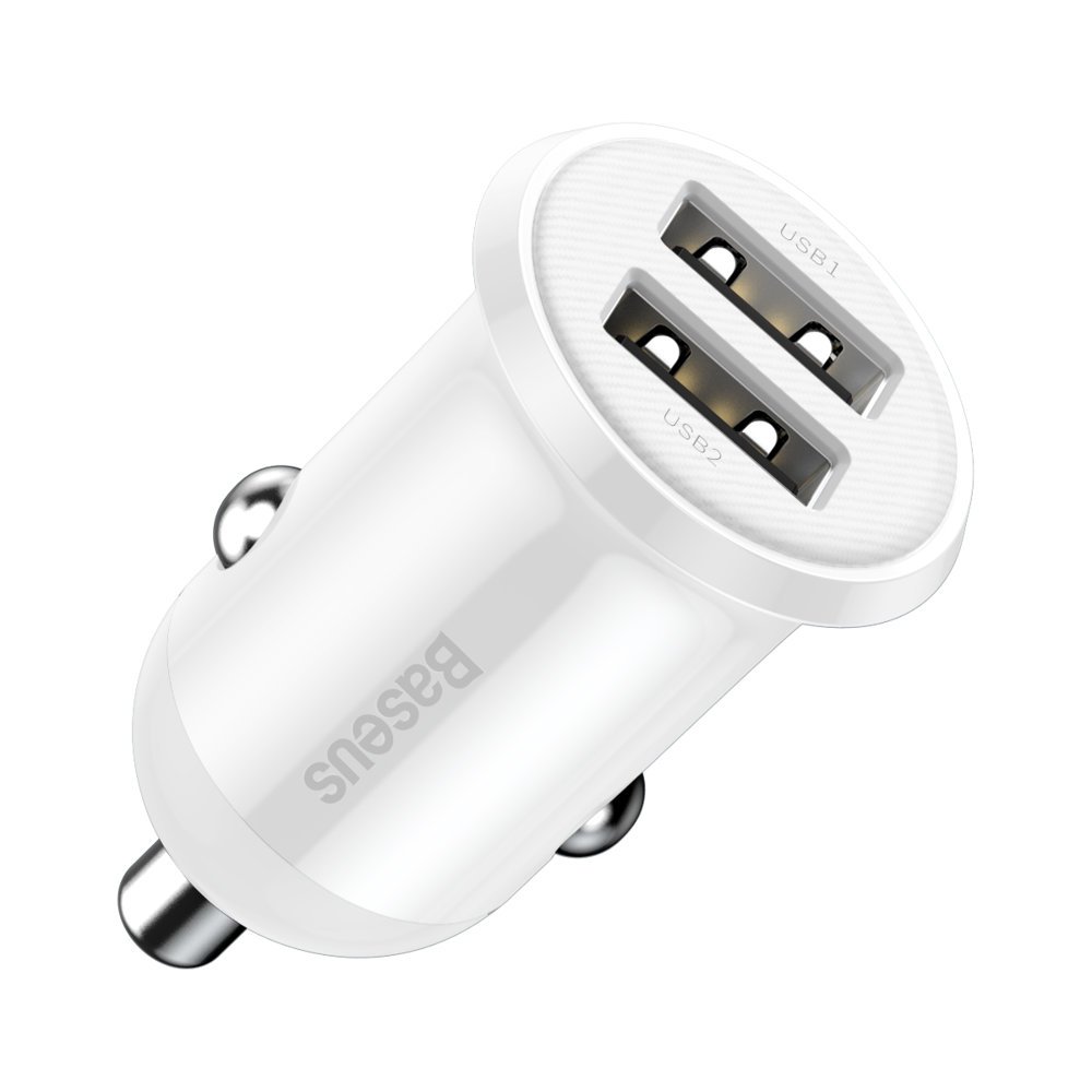 Автомобильное зарядное устройство Baseus Grain Pro 4.8A 2USB (CCALLP-02) - Фото 1