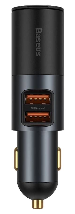 Автомобильное зарядное устройство Baseus Share Together Fast Charge Car Charger with Cigarette Lighter Port 2 USB (CCBT-D0G) - Фото 1