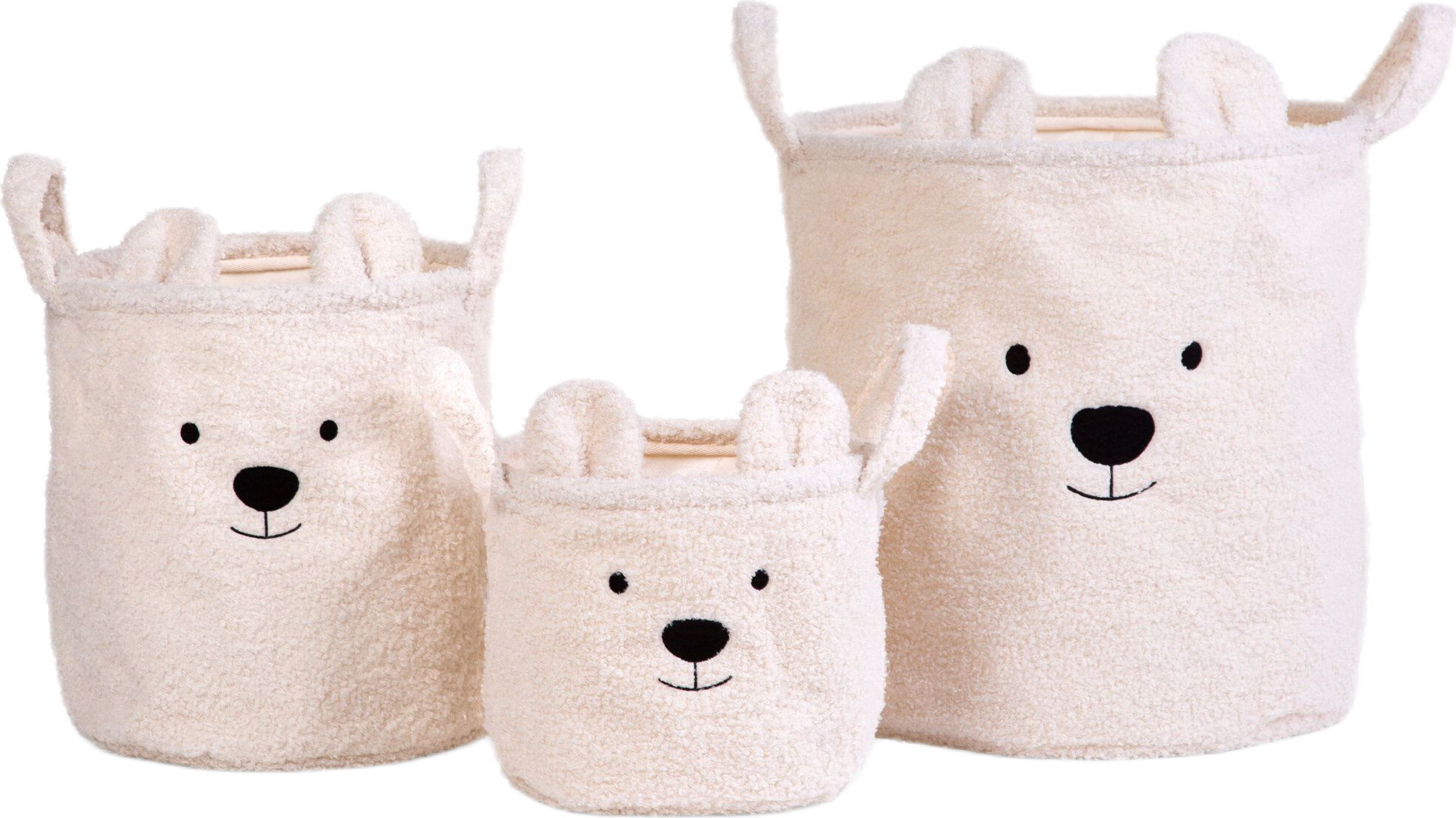 Корзина для игрушек Childhome Teddy White (CCBTWSET) - Фото 1