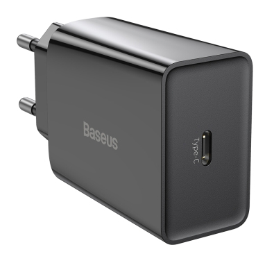 Сетевое зарядное устройство Baseus 20W QC 1С (CCFS-SN01) Black - Фото 1