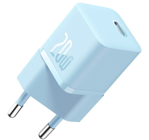 Сетевое зарядное устройство Baseus GaN5 FC mini 1C 20W Blue (CCGN050103) - Фото 1