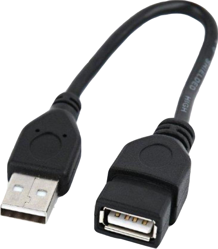 Кабель USB type A - USB type A Cablexpert USB 2.0 AM/AF 0.15m (CCP-USB2-AMAF-0.15M) - Фото 1