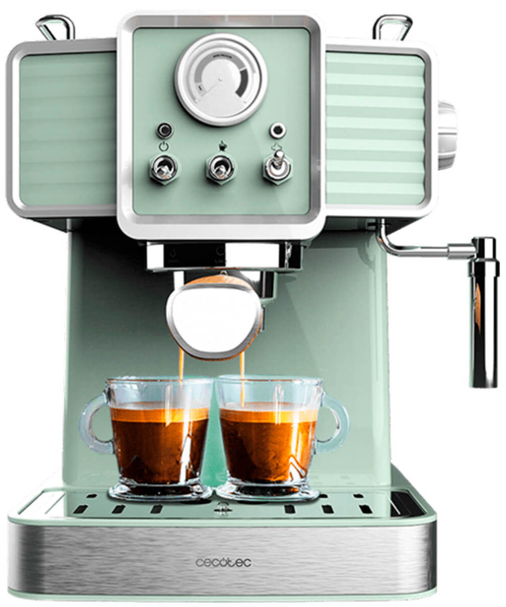 Уценка - Кофеварка рожковая Cecotec Cumbia Power Espresso 20 Tradizionale Light Green (CCTC-01576) - Фото 1