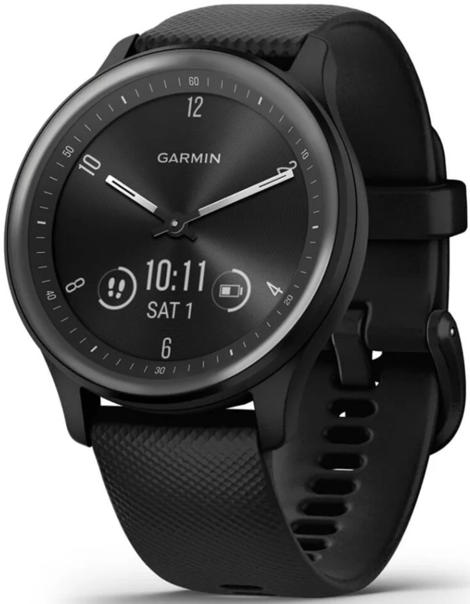 Смарт-часы Garmin vivomove Sport, Black, Silicone (010-02566-00) - Фото 1