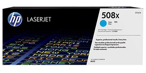 Картридж для лазерных принтеров/МФУ HP 508X CLJ M552dn/M553dn/n/x Cyan (CF361X) - Фото 1