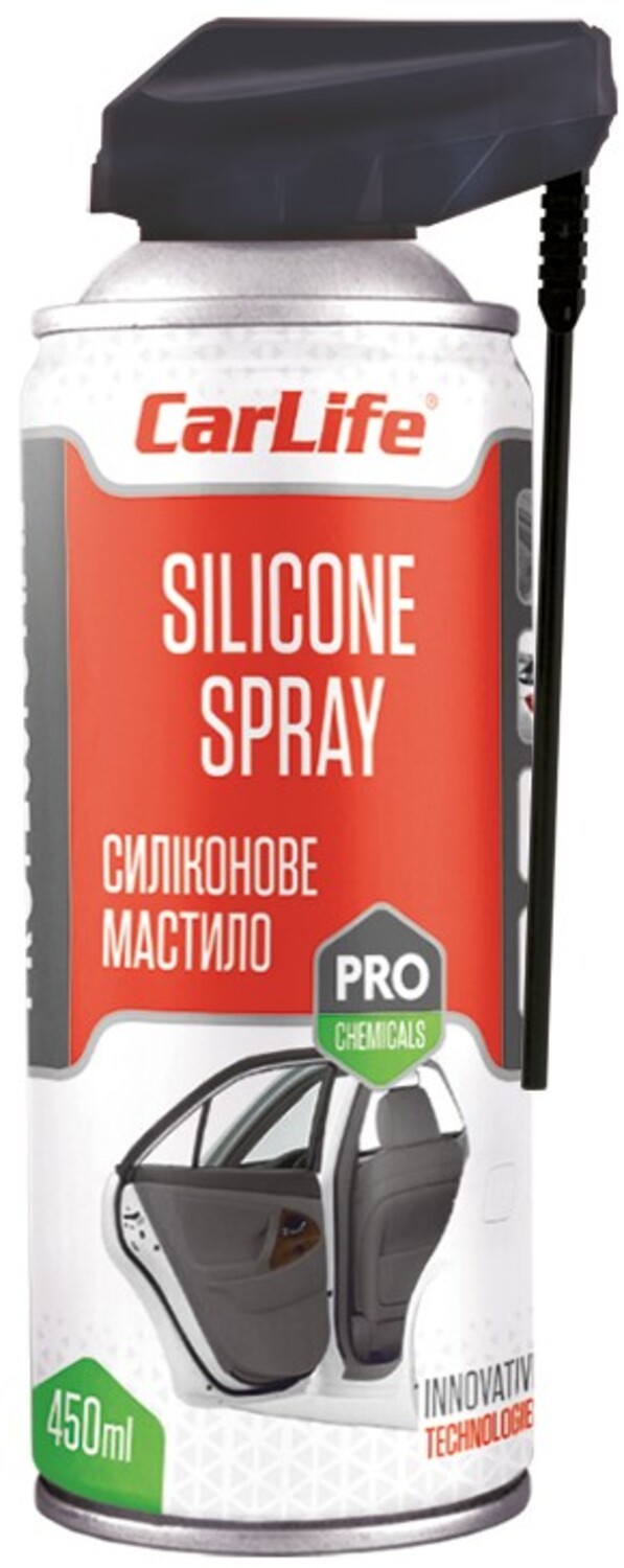 Мастило для авто CarLife SILICONE SPRAY Professional 450 мл (CF455) - Фото 1