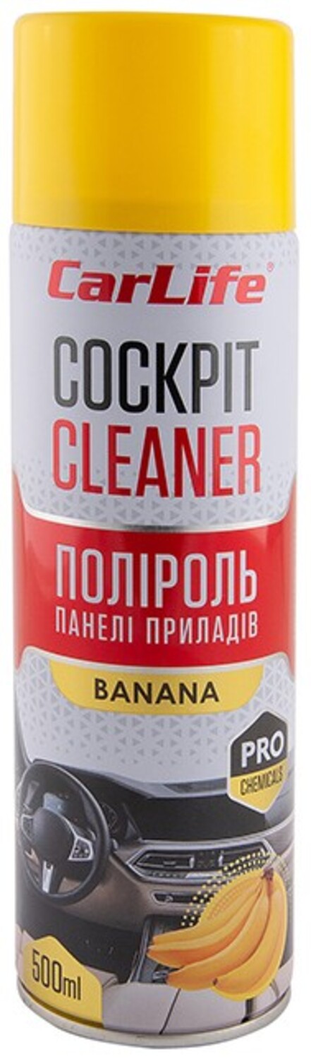 Поліроль для авто CarLife Банан Cockpit Cleaner 500 ml (CF504) - Фото 1