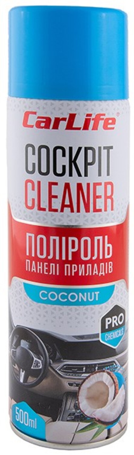 Поліроль для авто CarLife Кокос Cockpit Cleaner 500 ml (CF509) - Фото 1