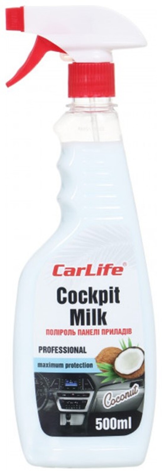 Поліроль для авто CarLife Кокос Cockpit Milk 500 ml (CF534) - Фото 1