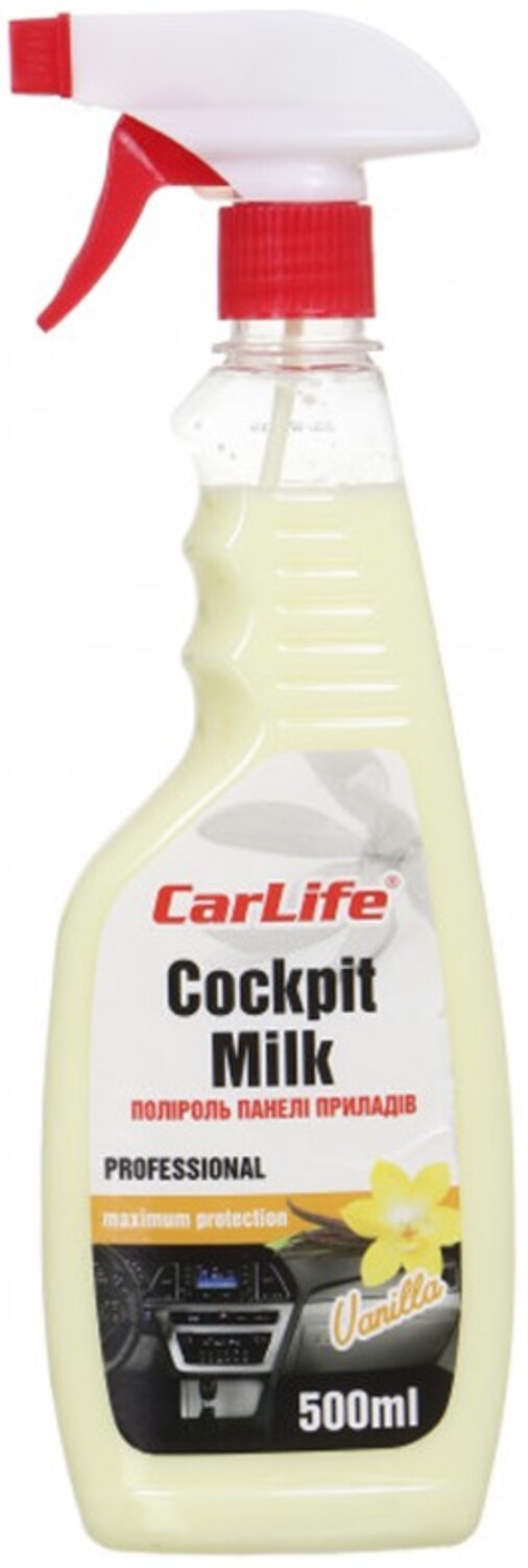 Поліроль для авто CarLife Ваніль Cockpit Milk 500 ml (CF535) - Фото 1