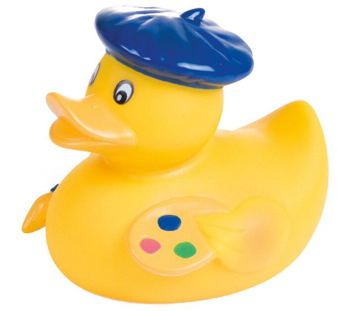 Базовая игрушка для ванной Canpol babies Утенок Художник (2/992_blu) - Фото 1