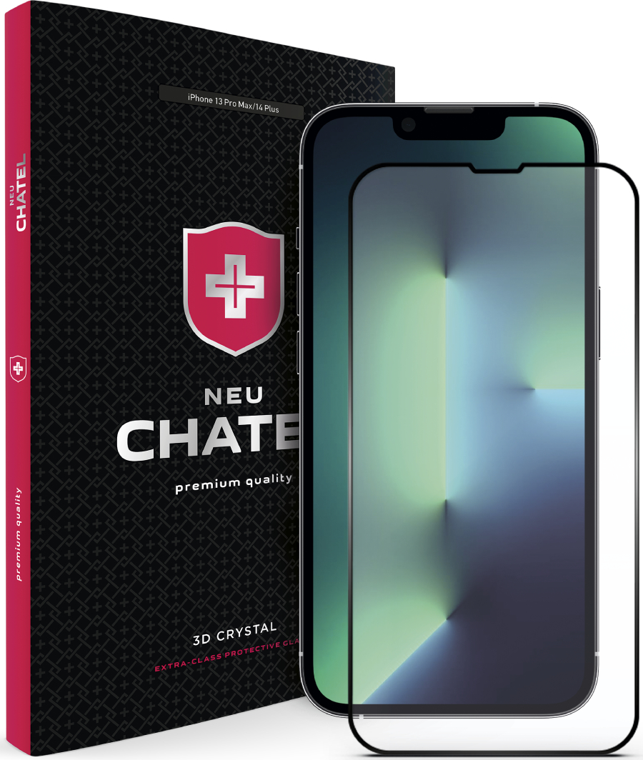 Купить Защитное стекло для смартфона NEU Chatel Сorning Gorilla Glass with Mesh for iPhone 13 Pro Max/14 Plus Front Black (+NEU3D14PB) - Фото 1 Защитное стекло для смартфона NEU Chatel Сorning Gorilla Glass with Mesh for iPhone 13 Pro Max/14 Plus Front Black (+NEU3D14PB) - Фото 1