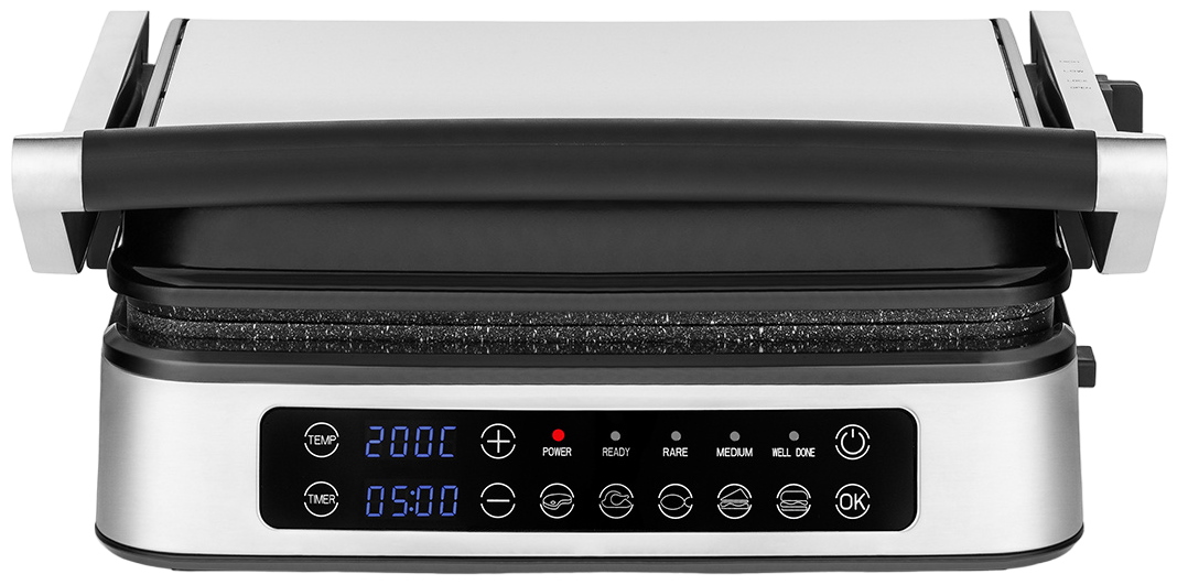Гриль-барбекю электрический Zeegma GRILL CHEF 2.0 SILVER - Фото 1
