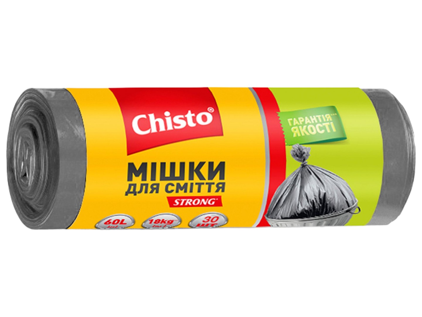Пакет для сміття Chisto Strong 60лх30 шт. (4823098408000) - Фото 1