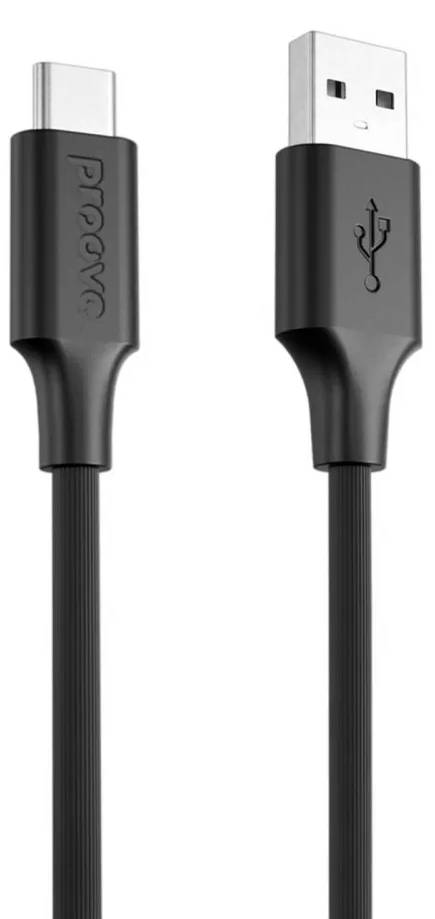 Кабель синхронизации данных Proove Striped Silicone Type-C 1m Black (CCSS60001201) - Фото 1