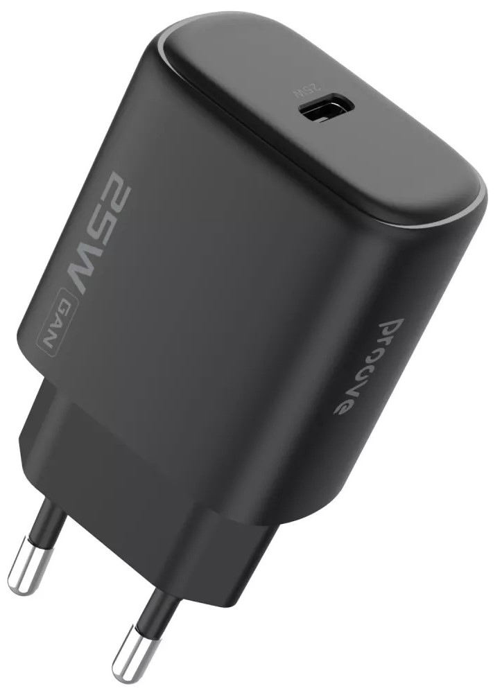 Сетевое зарядное устройство Proove Silicone Power 2 25W Type-C Black (WCSP25010001) - Фото 1