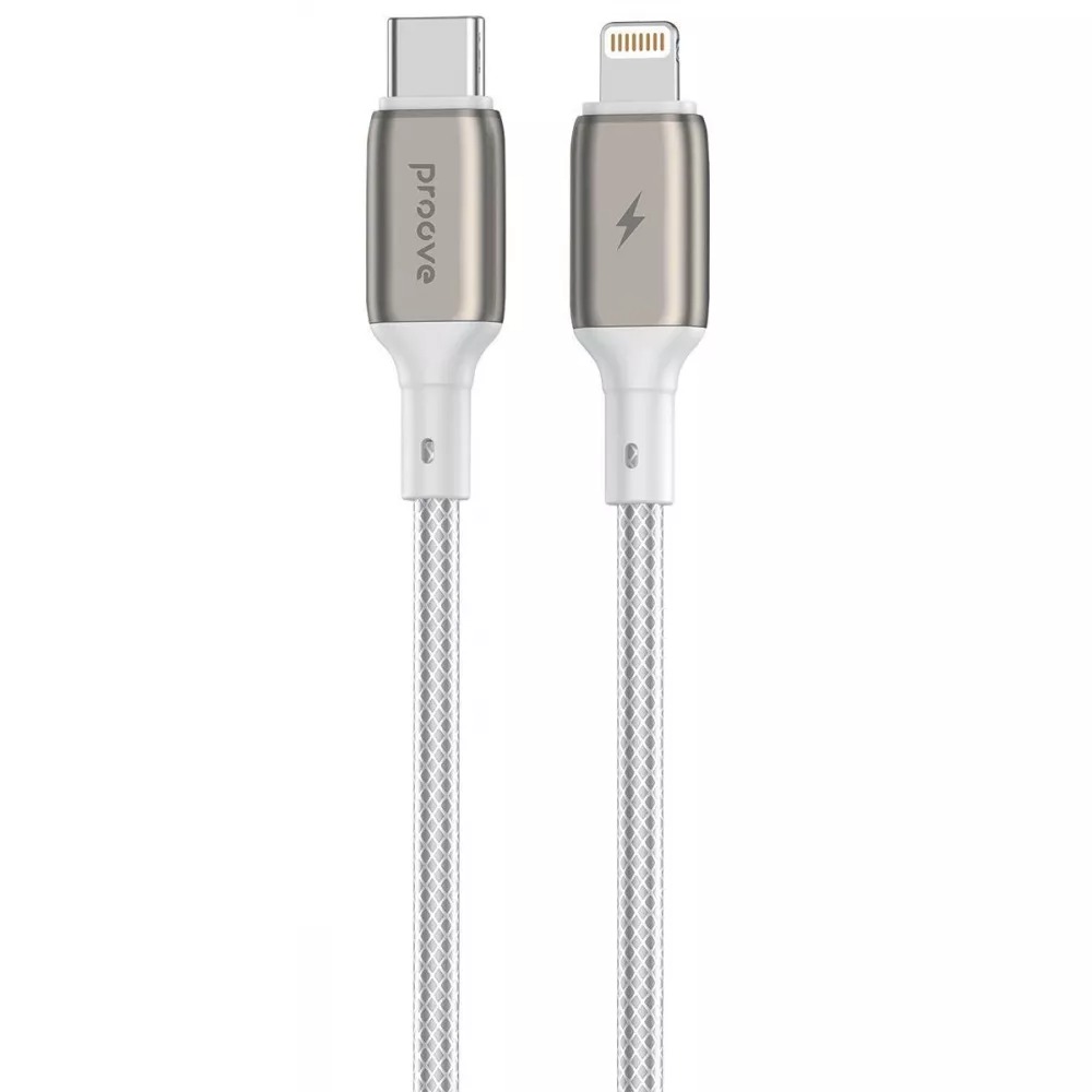 Кабель синхронізації даних Proove Dense Metal Type-C to Lightning 27W (2m) white (CCDM27002122) - Фото 1