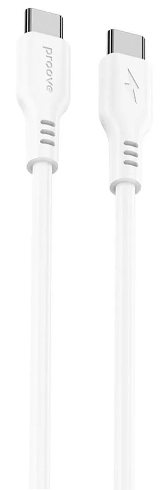 Кабель синхронизации данных Proove Rebirth Type-C to Type-С 60W (1m) white (CCRE61002202) - Фото 1