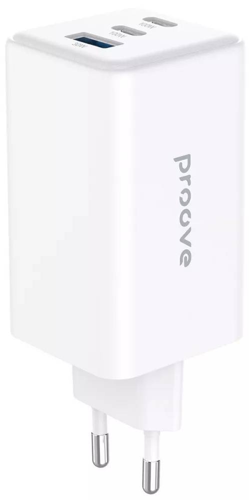 Сетевое зарядное устройство Proove Pocket GaN 100W (2Type-C + USB) White (WCPG10012202) - Фото 1