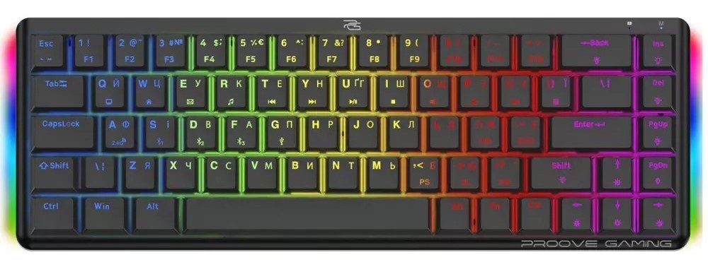 Клавиатура беспроводная игровая Proove Gaming AFK Ukraine Layout Black (WKAFK1022001) - Фото 1