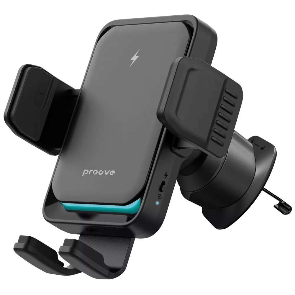 Автодержатель с беспроводной зарядкой Proove Sonic Pro 15W Black (WHSP15002001) - Фото 1
