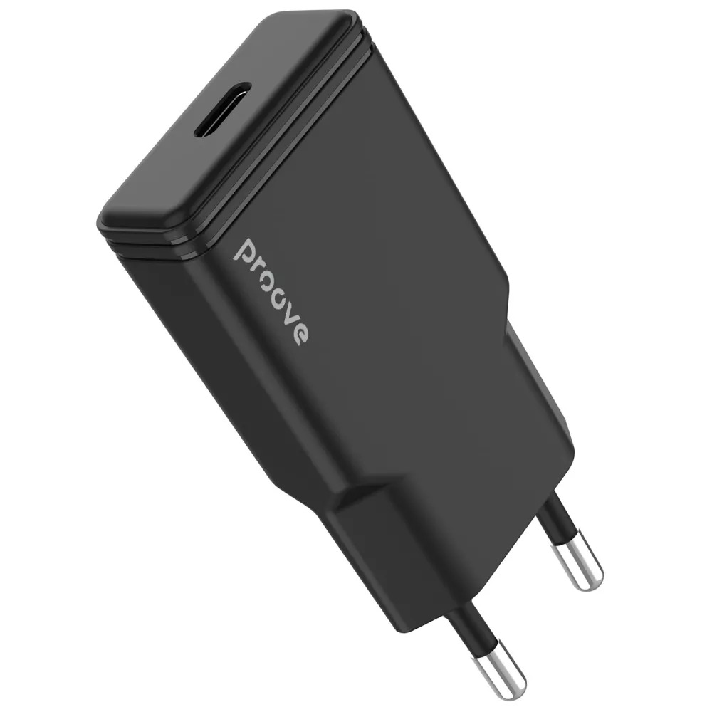 Мережевий зарядний пристрій Proove Slender 20W (Type-C) black (WCSS20010001) - Фото 1