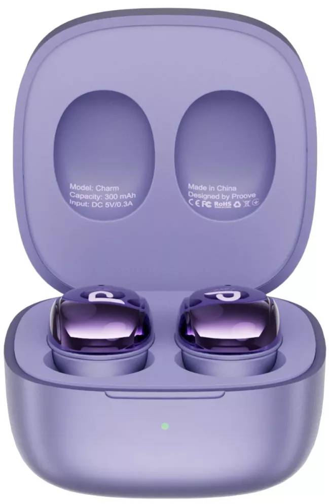 Купить Наушники вкладыши беспроводные TWS Proove Charm purple (TWCH0001AP09) - Фото 1 Наушники вкладыши беспроводные TWS Proove Charm purple (TWCH0001AP09) - Фото 1