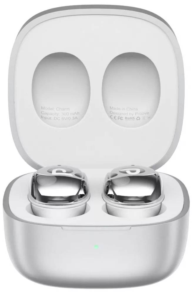 Купить Наушники вкладыши беспроводные TWS Proove Charm silver (TWCH0001AP06) - Фото 1 Наушники вкладыши беспроводные TWS Proove Charm silver (TWCH0001AP06) - Фото 1