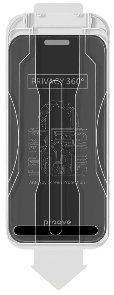 Захисне скло для смартфону Proove Privacy 360 Installation Box iPhone 17 Pro black (PG360I17P001) - Фото 1