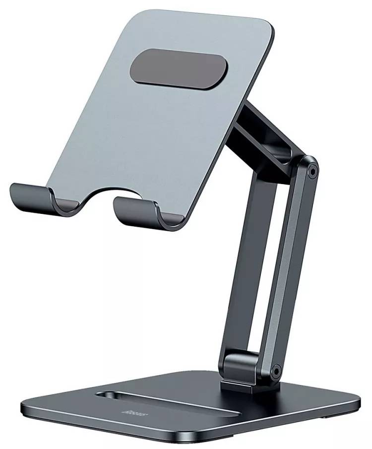 Підставка для мобільного пристрою Baseus Desktop Biaxial Foldable Metal Stand Gray (LUSZ000113) - Фото 1