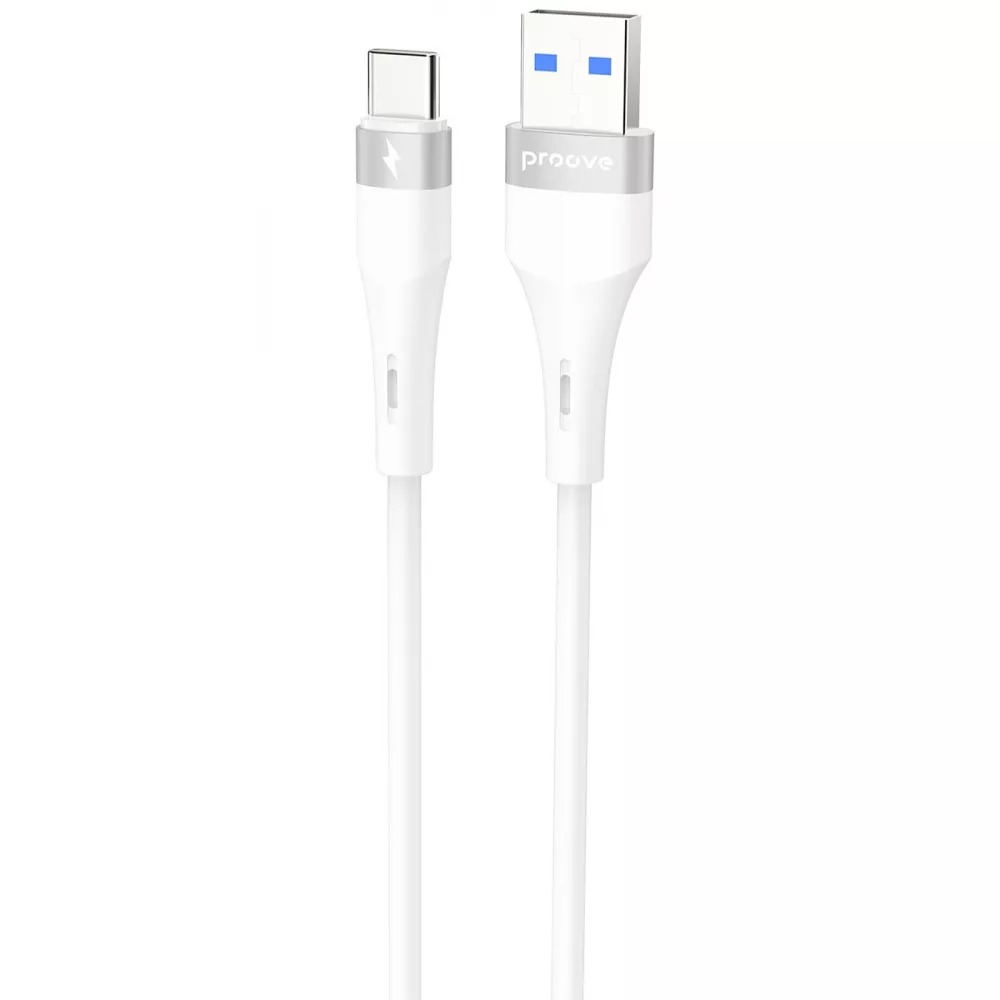Кабель синхронизации данных Proove Light Silicone Plus USB to Type-C 3A 1m White (CCLS15001202) - Фото 1